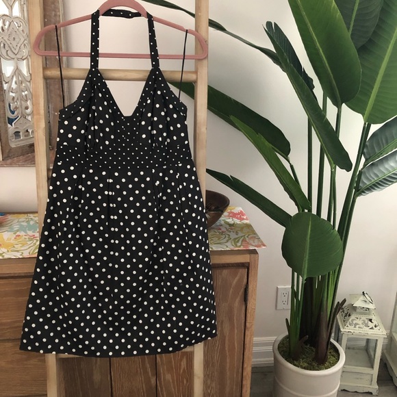 🖤Lovely super feminine Polka halter neck dress - Picture 1 of 3